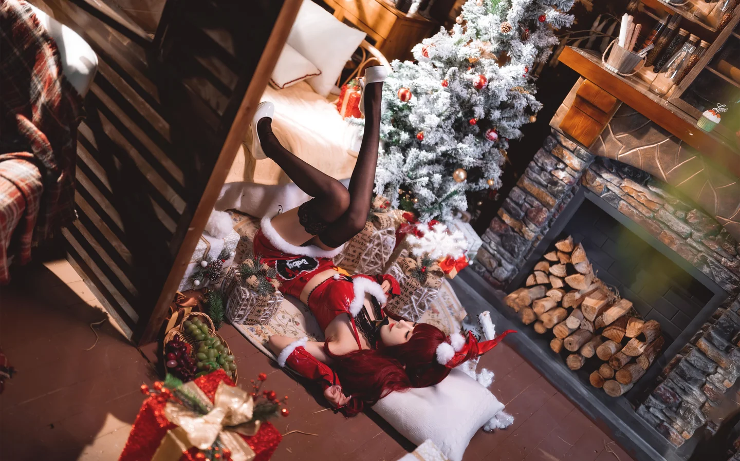 仙女月 - 红色圣诞兔 [32P-840MB] tg@simisebaisi 【丝足阁】032.webp